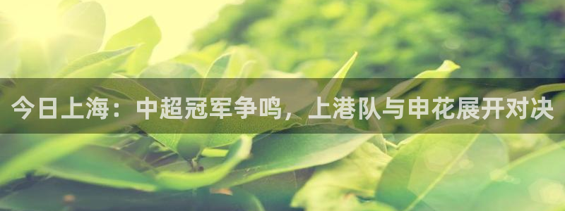 意昂5Kgame体育f开户：今日上海：中超冠军争鸣，上港队与申花展开对决